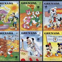 Grenada 1988 Seoul Olympic Games short set of 6 to 10c unmounted mint, featuring Disney characters, SG 1742-47