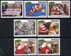 Anguilla 1981 Christmas short set to 12c showing scenes from Walt Disney's 'The Night Before Christmas', SG 475-81 unmounted mint