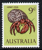 Australia 1966-73 Hermit Crab 9c from decimal def set unmounted mint, SG 390