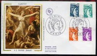France 1978 detail of 'Sabine Women' by J L David silk illustration on cover with commemorative postmark dated 31st March 1978