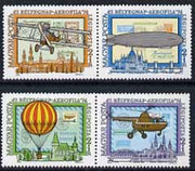 Hungary 1974 Aerofila 1974 set of 4 in se-tenant pairs unmounted mint, SG 2913-16