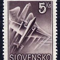 Slovakia 1939 Air Eagle & Aero A-204 5k purple unmounted mint, SG 62