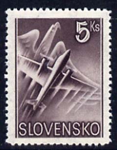 Slovakia 1939 Air Eagle & Aero A-204 5k purple unmounted mint, SG 62