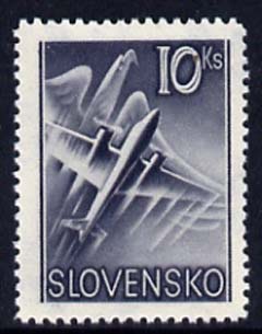 Slovakia 1939 Air Eagle & Aero A-204 10k grey unmounted mint, SG 63