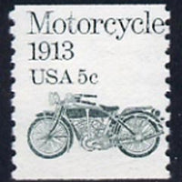 United States 1981 Pope motorcycle 5c coil stamp imperf x perf unmounted mint, SG 1870