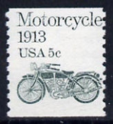 United States 1981 Pope motorcycle 5c coil stamp imperf x perf unmounted mint, SG 1870