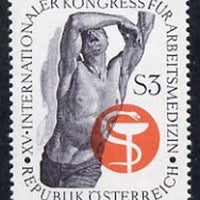 Austria 1966 15th International Occupational Health Congress 3s unmounted mint, SG 1479