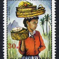 Cape Verde Islands 1968 Girl of Cape Verde carrying baskets of fruit 30e unmounted mint, SG 418