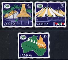 Samoa 1988 Expo 88 World Fair, Brisbane set of 3 unmounted mint, SG 779-81