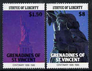 St Vincent - Grenadines 1986 Statue of Liberty Centenary the unissued $1.50 & $8 unmounted mint