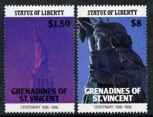 St Vincent - Grenadines 1986 Statue of Liberty Centenary the unissued $1.50 & $8 unmounted mint