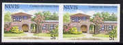 Nevis 1985 Tourism (2nd series) $1.20 (Croney's Old Manor Hotel) imperf pair (SG 245var) unmounted mint