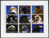 Afghanistan 1999? Birds of Prey perf sheetlet containing set of 9 values unmounted mint