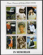 Afghanistan 2000? Princess Diana, In Memoriam perf sheetlet containing set of 9 values unmounted mint