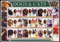 Afghanistan 2003 Dogs & Cats #2 perf sheetlet containing set of 9 values each with Scout Logo unmounted mint