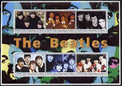 Benin 2003 The Beatles #1 perf sheetlet containing set of 6 values unmounted mint