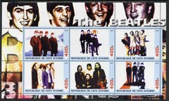 Ivory Coast 2003 The Beatles #2 perf sheetlet containing set of 6 values unmounted mint