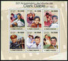 St Thomas & Prince Islands 2010 50th Anniversary of Death of Clark Gable perf sheetlet containing 6 values unmounted mint