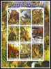 Angola 2000 Big Cats imperf sheetlet containing set of 9 values (vert format) each with Rotary & Scouts Logos, unmounted mint
