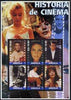 Angola 2002 History of the Cinema #03 large imperf sheetlet containing set of 6 values unmounted mint (Paul Newman, Liz Taylor, Gregory Peck (inscribed Steve McQueen in error) Sophia Loren, Richard Burton & Natilie Wood)