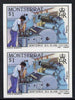 Montserrat 1985 Sea Island Cotton $1 (Operator at Carding Machine) imperf pair (SG 646var)