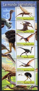 Benin 2003 Dinosaurs #10 perf sheetlet containing 6 values unmounted mint