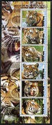 Benin 2003 Tigers #3 perf sheetlet containing 6 values unmounted mint