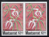 Montserrat 1985 Orchids $1.50 (Eppidendrum ciliare) imperf pair (SG 633var)