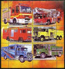 Kyrgyzstan 2005 Fire Engine #05 perf sheetlet containing set of 6, each with Scout Logo, unmounted mint