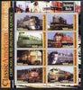 Benin 2003 Classic American Railroads #06 - Chicago, Burlington & Quincy, perf sheetlet containing set of 8 values unmounted mint