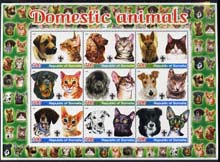 Somalia 2005 Domestic Animals #2 (Cats & Dogs) perf sheetlet containing 9 values unmounted mint