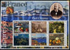 Uzbekistan 2001 Impressionist France - Paul Cezanne large perf sheetlet containing 6 values unmounted mint