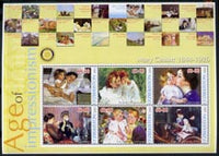 Uzbekistan 2002 Age of Impressionism - Mary Cassatt large perf sheetlet containing 6 values unmounted mint