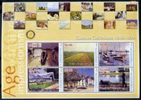 Uzbekistan 2002 Age of Impressionism - Gustave Caillebotte large perf sheetlet containing 6 values unmounted mint