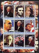 Somaliland 2001 Millennium series - US Presidents perf sheetlet containing 9 values unmounted mint