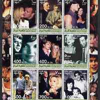 Somaliland 2001 Millennium series - Famous Couples perf sheetlet containing 9 values unmounted mint