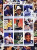 Angola 2001 Millennium series - Baseball Stars imperf sheetlet of 9 values unmounted mint
