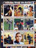 Myanmar 2000 Millennium series - Personalities (Bruce Lee, Tiger Woods, Sun Yat Sen & Mao) perf sheetlet of 9 values unmounted mint