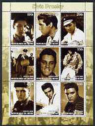 Benin 2002 Elvis Presley perf sheet containing set of 9 values unmounted mint