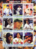 Somaliland 2001 Millennium series - Baseball Stars perf sheetlet containing 9 values unmounted mint