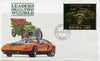 Zambia 1987 Classic Cars 1k50 BMW in 22k gold foil on cover with first day of issue cancel, limited edition and very elusive