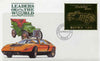 Zambia 1987 Classic Cars 1k50 Mercedes-Benz in 22k gold foil on cover with first day of issue cancel, limited edition and very elusive