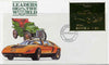 Zambia 1987 Classic Cars 1k50 Porsche in 22k gold foil on cover with first day of issue cancel, limited edition and very elusive