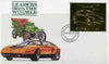 Zambia 1987 Classic Cars 1k50 Volkswagan in 22k gold foil on cover with first day of issue cancel, limited edition and very elusive