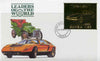 Zambia 1987 Classic Cars 1k50 Citroen-Maserati in 22k gold foil on cover with first day of issue cancel, limited edition and very elusive