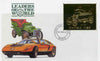 Zambia 1987 Classic Cars 1k50 Ford in 22k gold foil on cover with first day of issue cancel, limited edition and very elusive