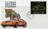 Zambia 1987 Classic Cars 1k50 Opel in 22k gold foil on cover with first day of issue cancel, limited edition and very elusive