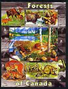 Kyrgyzstan 2004 Fauna of the World - Forests of Canada perf sheetlet containing 6 values unmounted mint