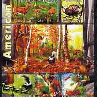 Kyrgyzstan 2004 Fauna of the World - American Forests perf sheetlet containing 6 values unmounted mint