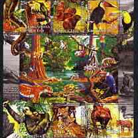 Kyrgyzstan 2004 Fauna of the World - Amazonian Forests perf sheetlet containing 6 values unmounted mint